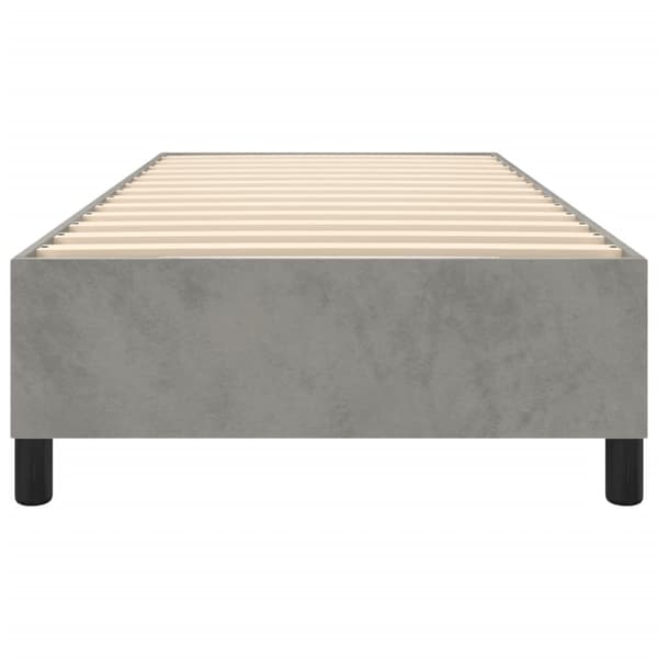 Boxspring-sängram ljusgrå 90x190 cm sammet