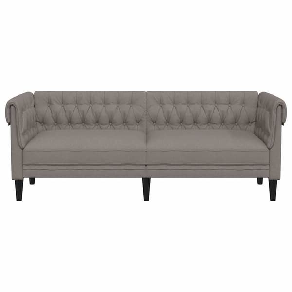 Chesterfieldsoffa 3-sits taupe tyg