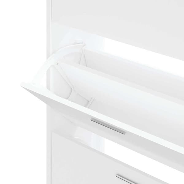 Skoskåp vit 63x24x103 cm konstruerat trä