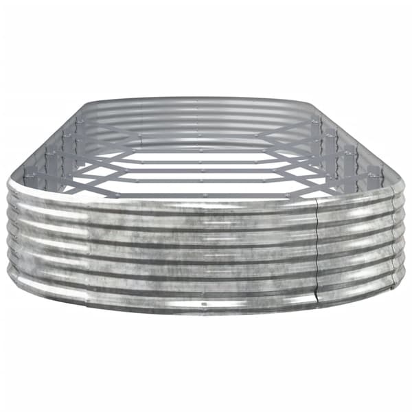 Odlingslåda galvaniserat stål 450x140x36 cm silver