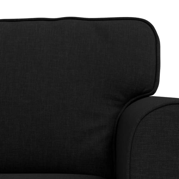 Soffa 2 pcs Svart 215 x 82 x 80 cm tyg