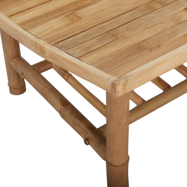 Loungegrupp för trädgården 2 delar mörkgråa dynor bambu