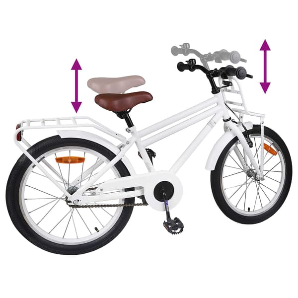 Barncykel 20 Tum för 6-11 år gamla Vit