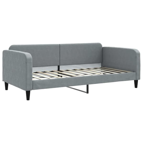 Dagbädd utdragbar ljusgrå 100x200 cm tyg
