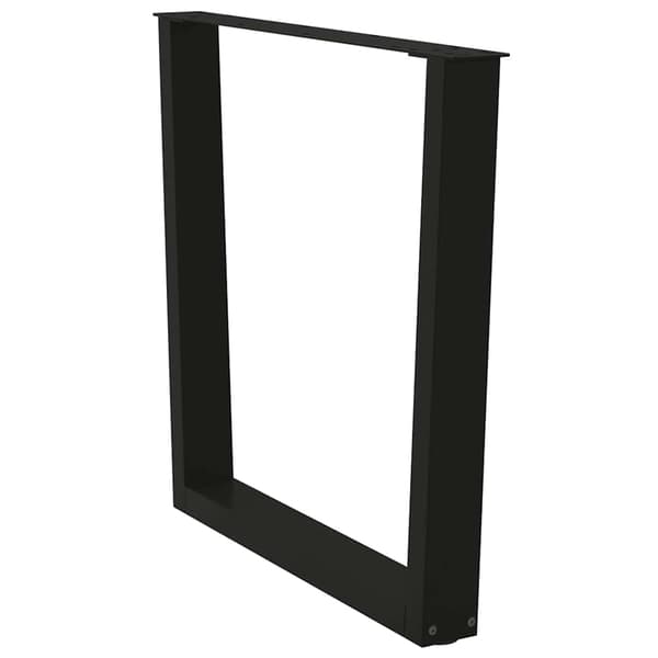 Matbordsben V-formade 3 st svarta 90x(72-73,3) cm stål