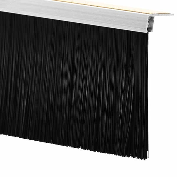 Självhäftande dörrborstlist 2 pcs Silver 100 cm