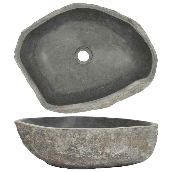 Handfat flodsten oval (45-53)x(34-41) cm