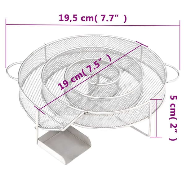 Kallröksgenerator rund 19,5 cm rostfritt stål