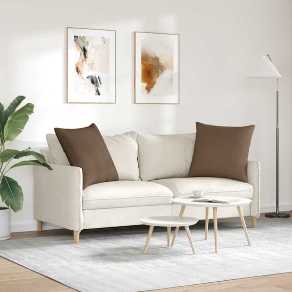 Sofakuddar 2 pcs Brun 80 x 80 cm tyg