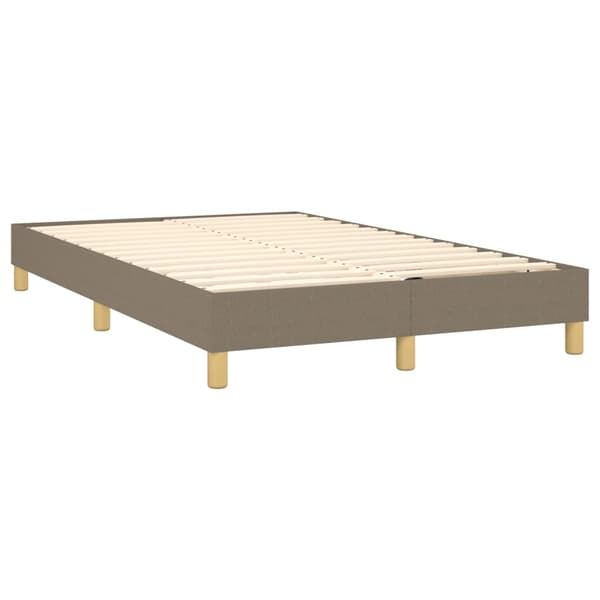 Boxspring-sängram taupe 120x200 cm tyg