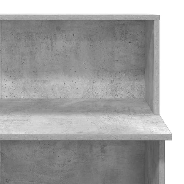 Receptionsdisk betonggrå 100x50x103,5 cm konstruerat trä