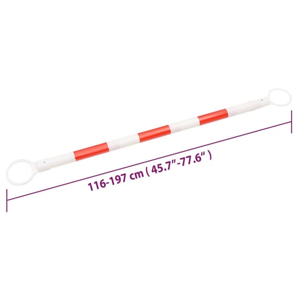 Utdragbar bom för trafikkoner ABS 116-197 cm 10-pack