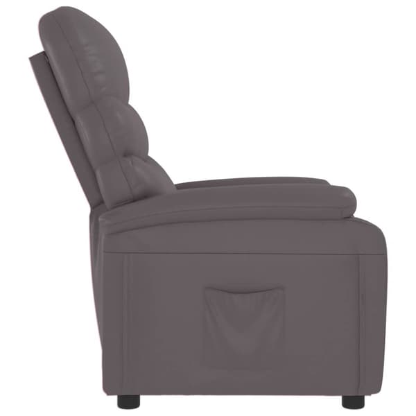 Reclinerfåtölj grå konstläder