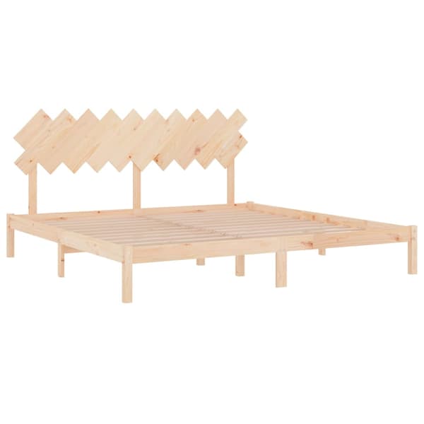 Sängram 200x200 cm massivt trä