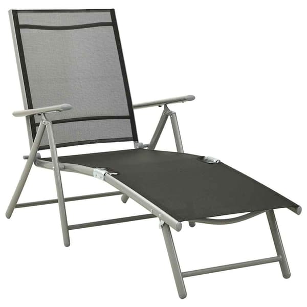 Loungegrupp för trädgården 9 delar silver och svart