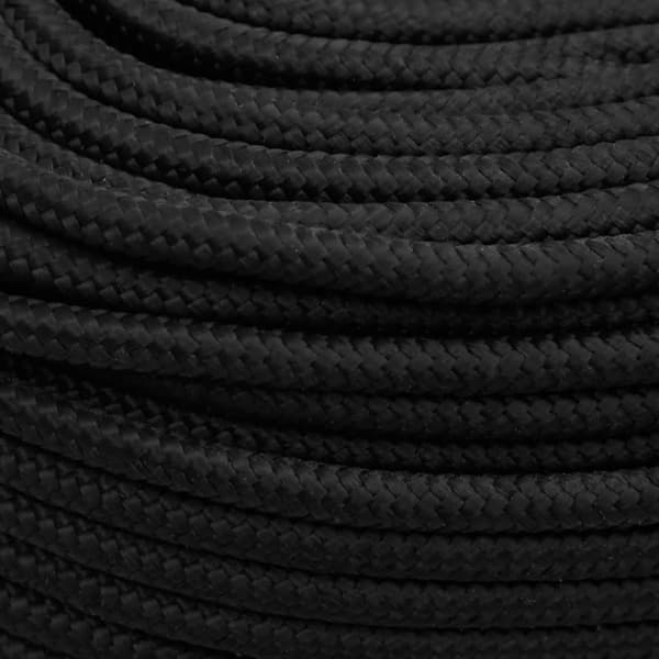 Båtlina helsvart 6 mm 100 m polypropen