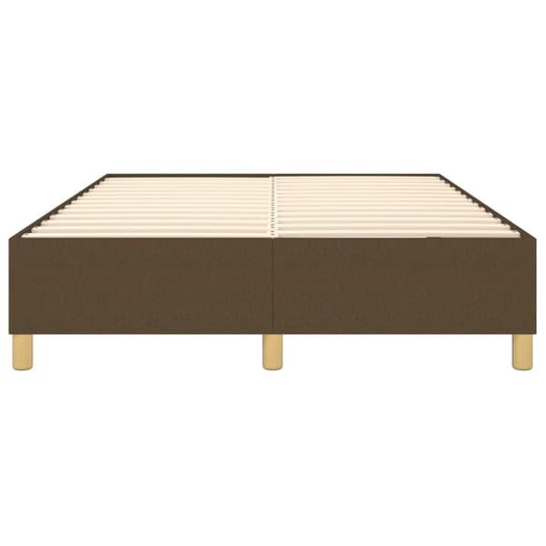 Boxspring-sängram mörkbrun 140x200 cm tyg