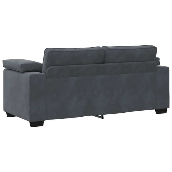 Loveseat soffa mörkgrå 180x77x82 cm sammet