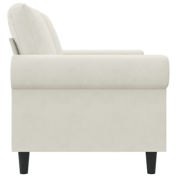 2-sitssoffa gräddvit 120 cm sammet