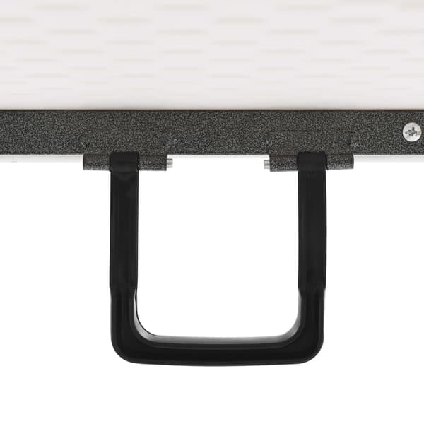 Hopfällbart trädgårdsbord vit 180x72x72 cm HDPE