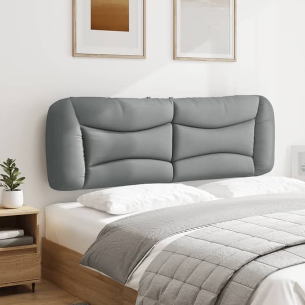 Headboard Cushion "Hvar" Light Grey 152 cm Fabric