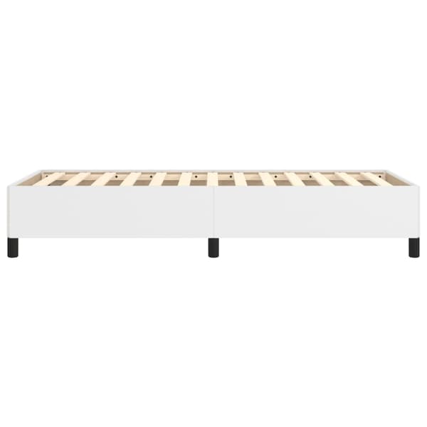 Sängram utan madrass vit 90x190 cm konstläder