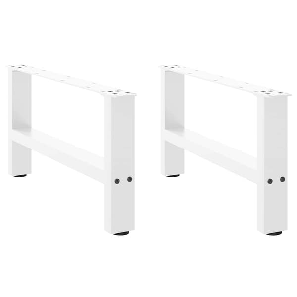 Soffbordsben vita 2 st 70x(30-31) cm stål