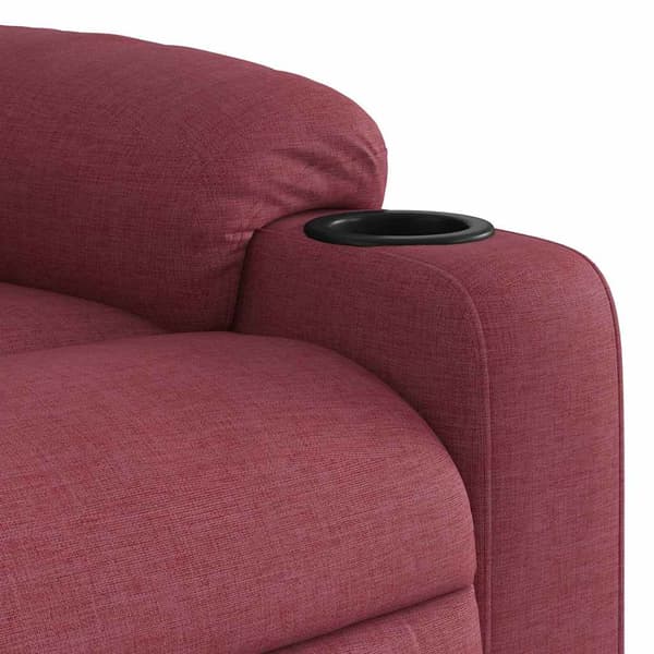 Reclinerfåtölj vinröd tyg