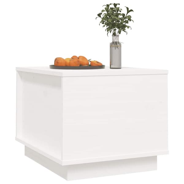 Soffbord vit 40x50x35 cm massiv furu