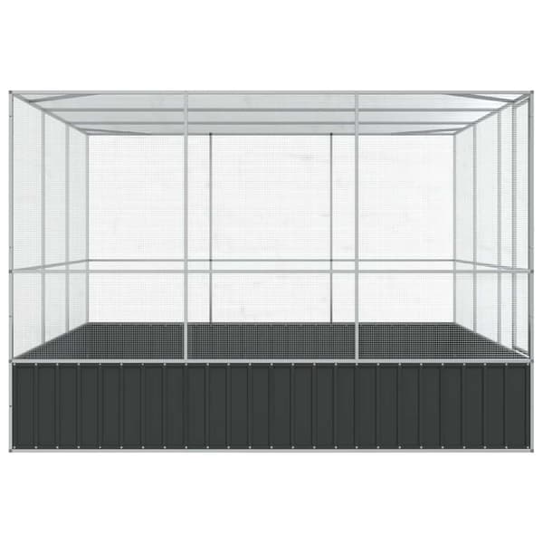 Voljär silver 311x307x212 cm stål
