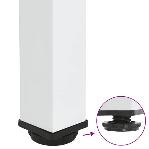 Soffbordsben 4 st vita 30-32 cm stål