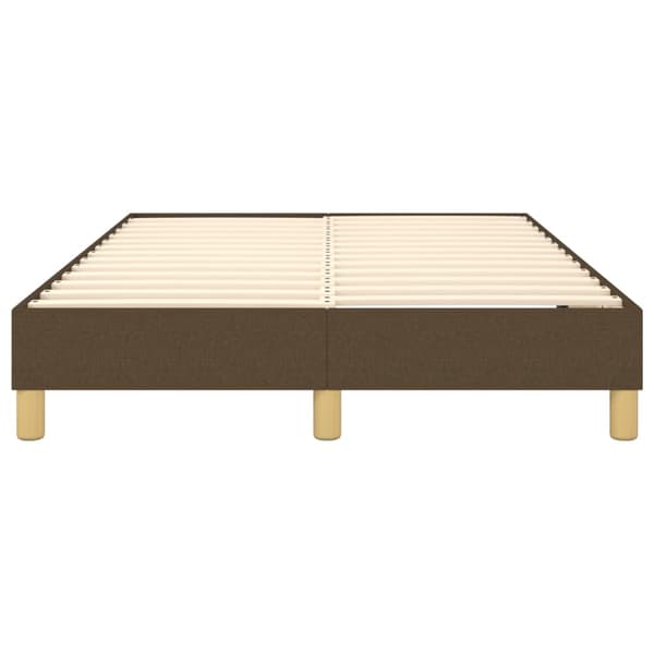 Boxspring-sängram mörkbrun 120x200 cm tyg