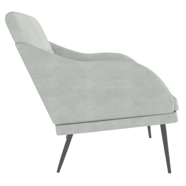 Bänk ljusgrå 110x76x80 cm sammet