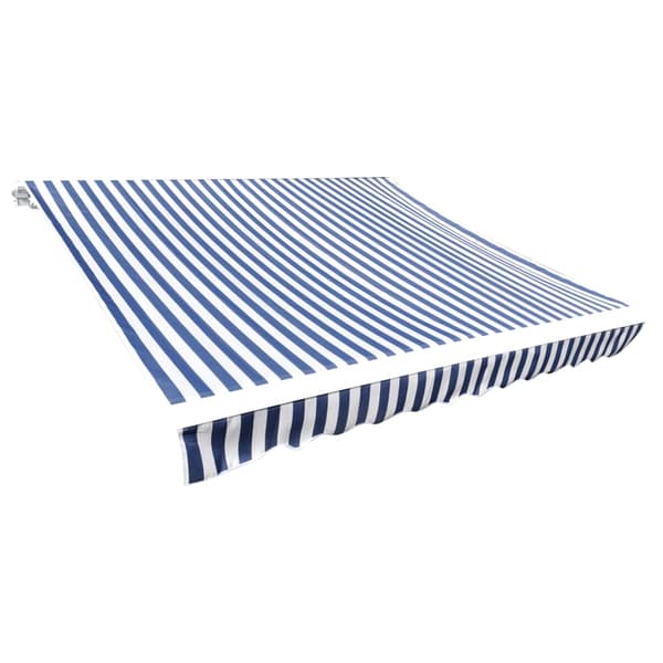 Ersättningstyg för markis blå och vit 300x250 cm polyester