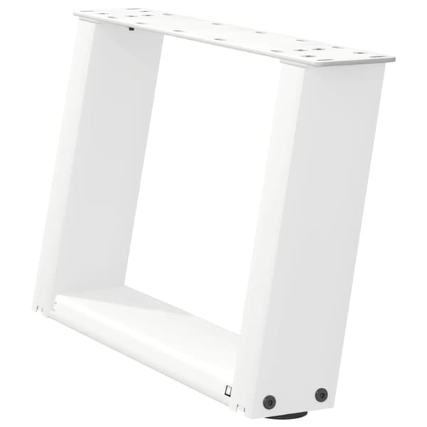 Soffbordsben U-formade 2 st vita 50x(30-31) cm stål