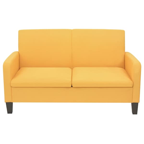 2-sitssoffa 135x65x76 cm gul