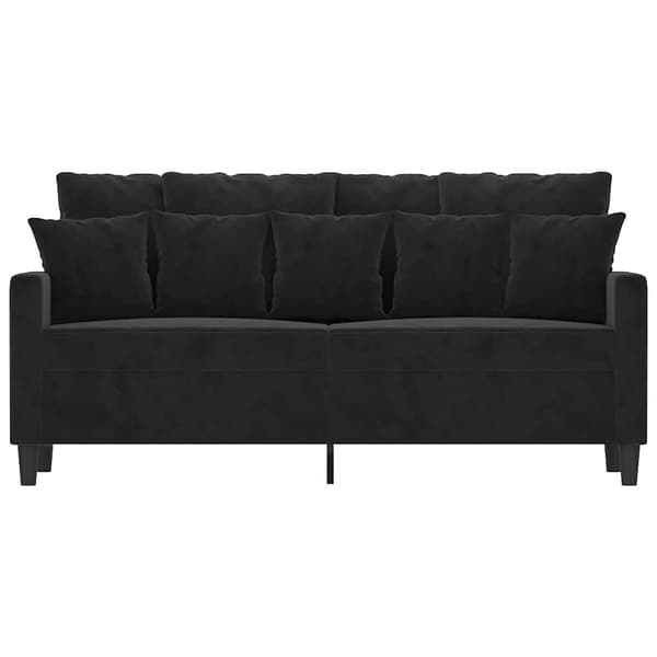 Soffa 2-sits svart 140 cm sammet