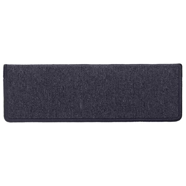 Trappmattor 30 st 65x21x4 cm mörkgrå och blå rektangulär kant