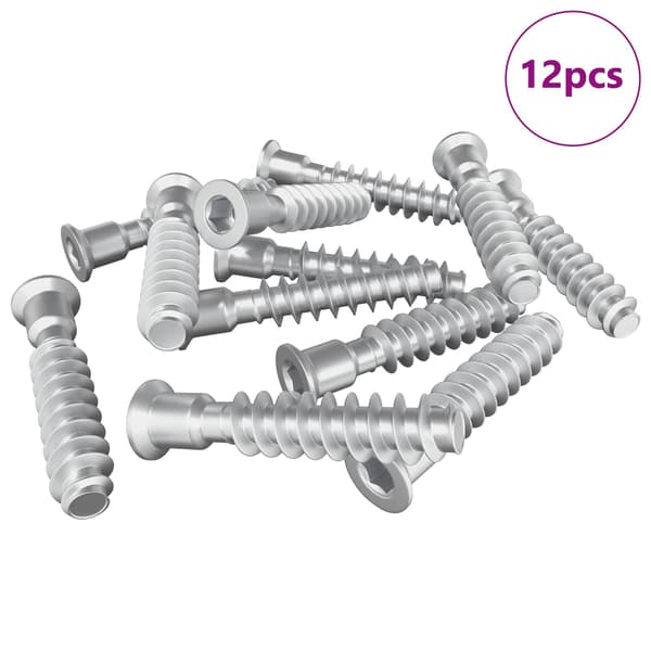 Huvudkapskruv 12 pcs Silver M7 x 40 mm Stål