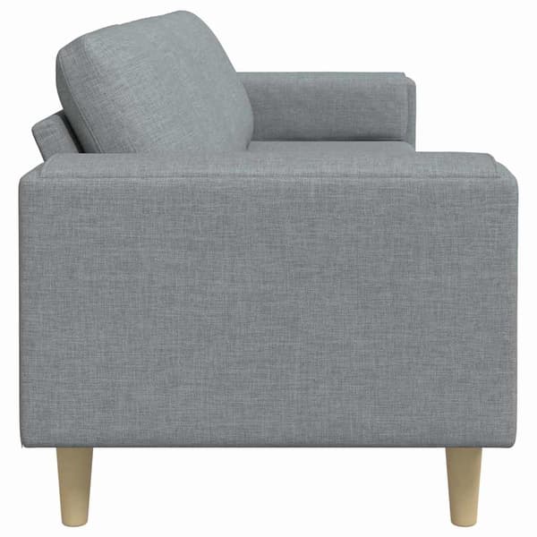 Vardagsrumsoffa Ljusgrå 250 x 77 x 76 cm Polyester