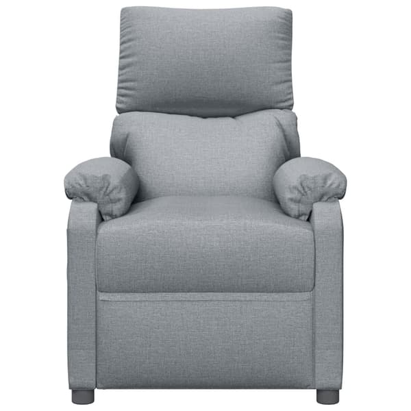 Massagefåtölj ljusgrå tyg