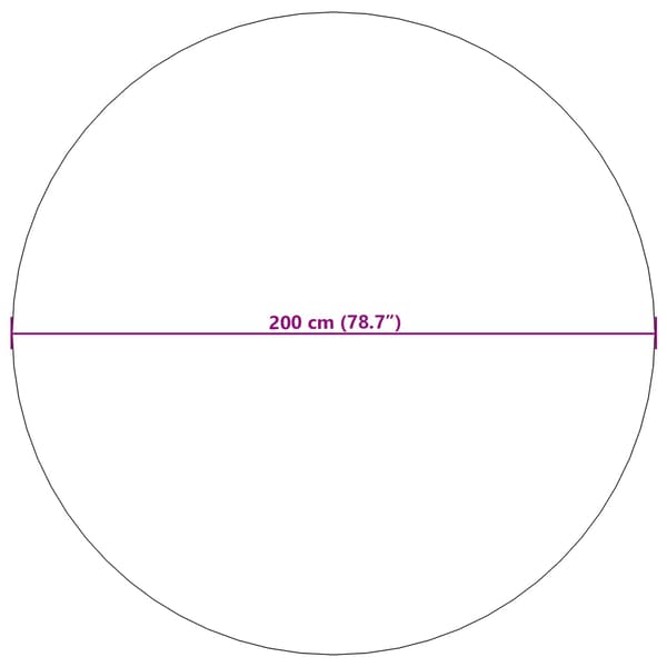 Områdesmattor Rund SIROLO Grå Ø 200 CM Polyester