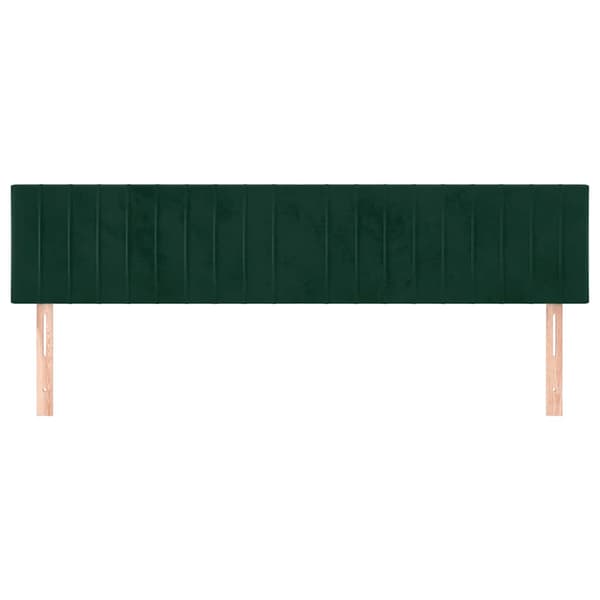 Sänggavlar mörkgrön 200x5x78/88 cm sammet