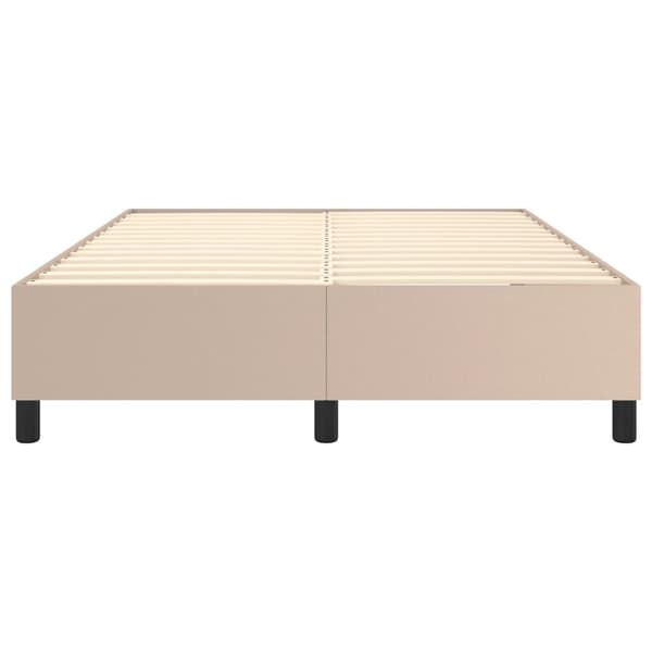 Boxspring-sängram cappuccino 140x190 cm konstläder
