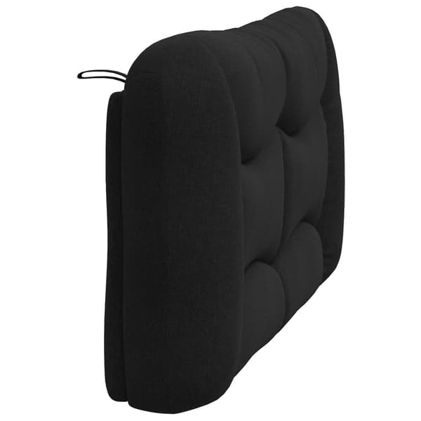 Headboard Cushion "Hvar" Black 140 cm Fabric