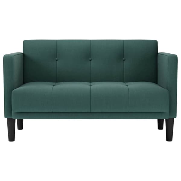 Loveseat soffa mörkgrön 111 cm tyg