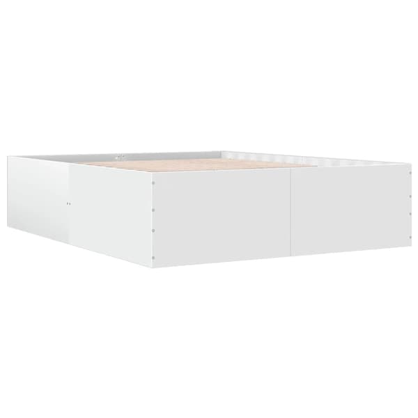 Sängram vit 160x200 cm konstruerat trä