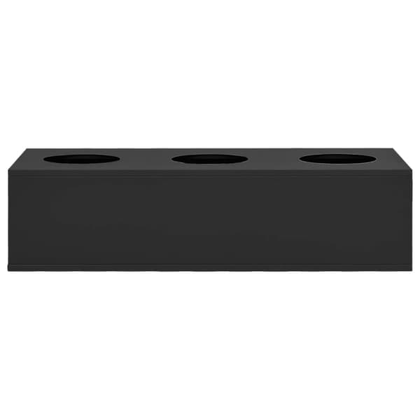 Blomlåda för kontor antracit 90x40x23 cm stål