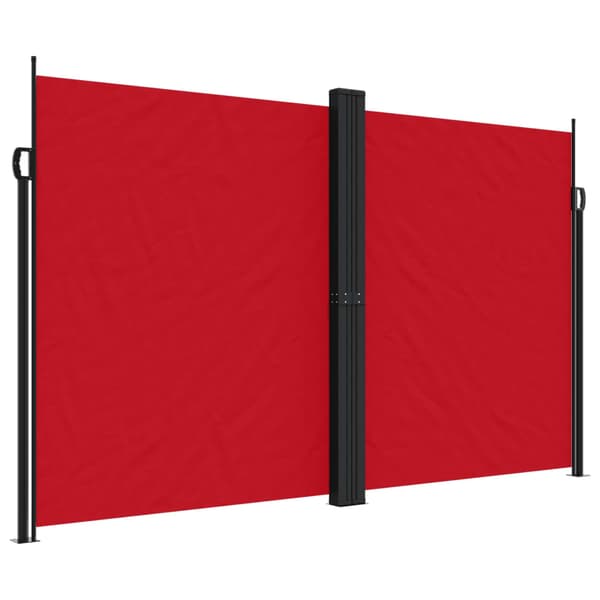Infällbar sidomarkis röd 200x1200 cm