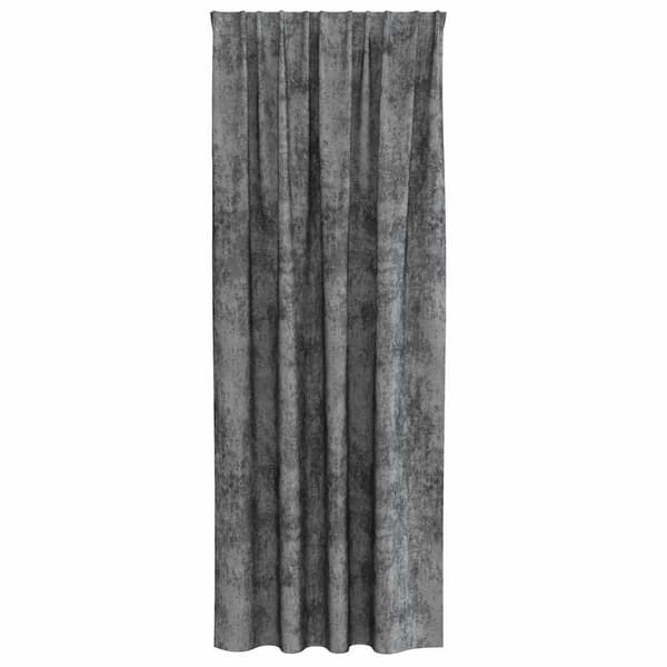 Sammetsgardiner 2 st Grå 260 x 140 cm Sammet